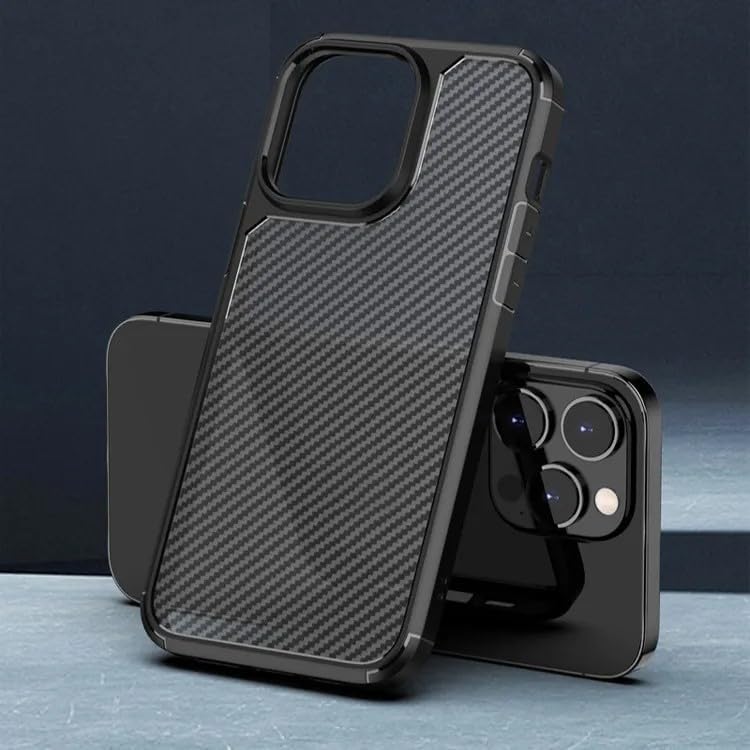 Berlia Carbon Fiber Back Cover iPhone 15 Pro Max Proof Military Grade