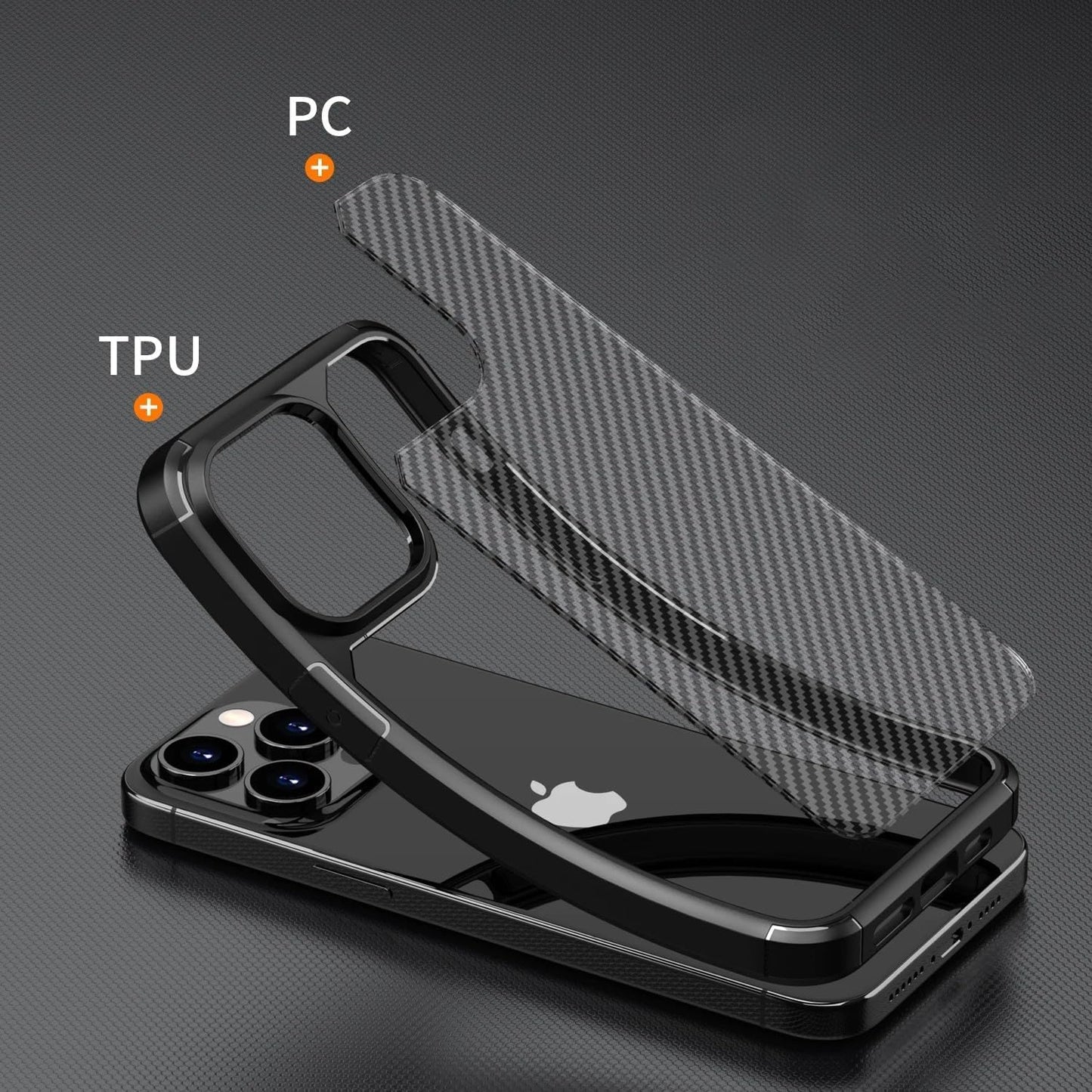 Berlia Carbon Fiber Back Cover iPhone 15 Pro Max Proof Military Grade