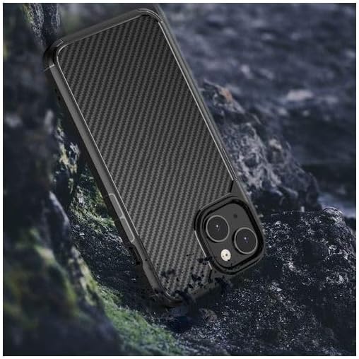 Berlia Carbon Fiber Back Cover iPhone 15 Pro Max Proof Military Grade