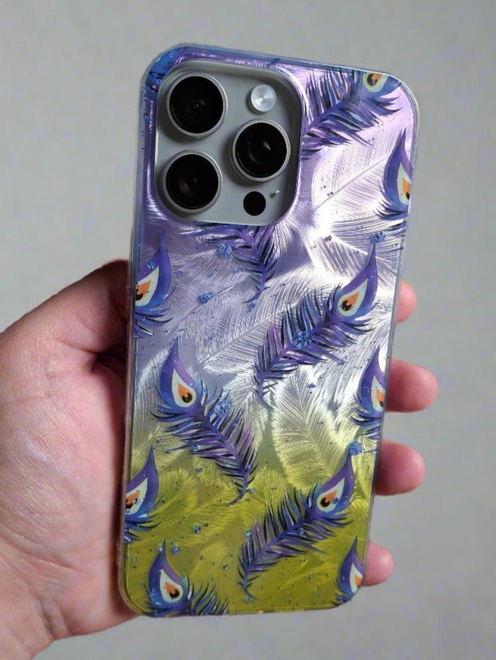 Butterflies Blue Feathers Shell Shockproof Cases for iPhone 16 Pro & Pro Max