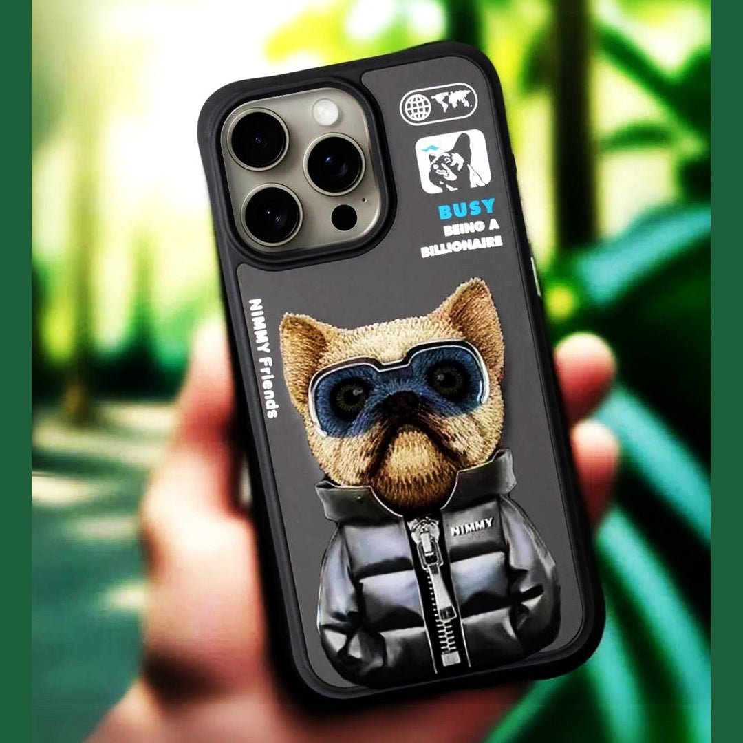 Casetify Nimmy Friends Black Dog 3D embroidered iPhone case