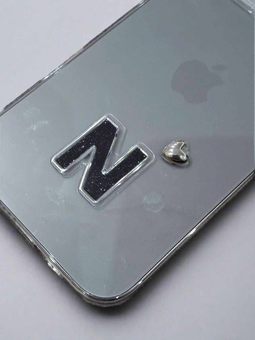 Designer's Collection Tpu Soft Clear Gift Case for iPhone 16 Pro Max Letter & Heart 🖤