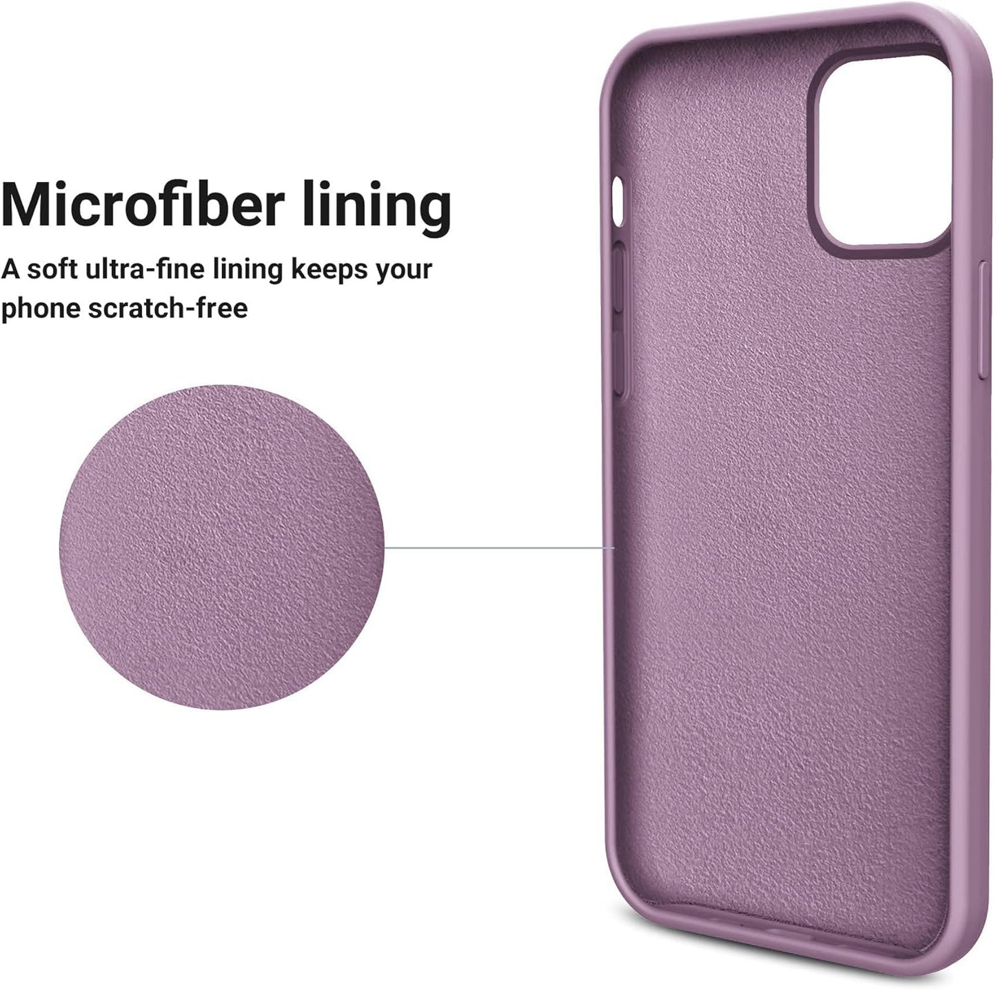 iPhone 14 Pro (6.1 Inch) Case, Liquid Silicone Case, Full Body Protective Cover, Shockproof, Slim Phone Case, Anti - Scratch Soft Microfiber Lining - Mobnizer.com
