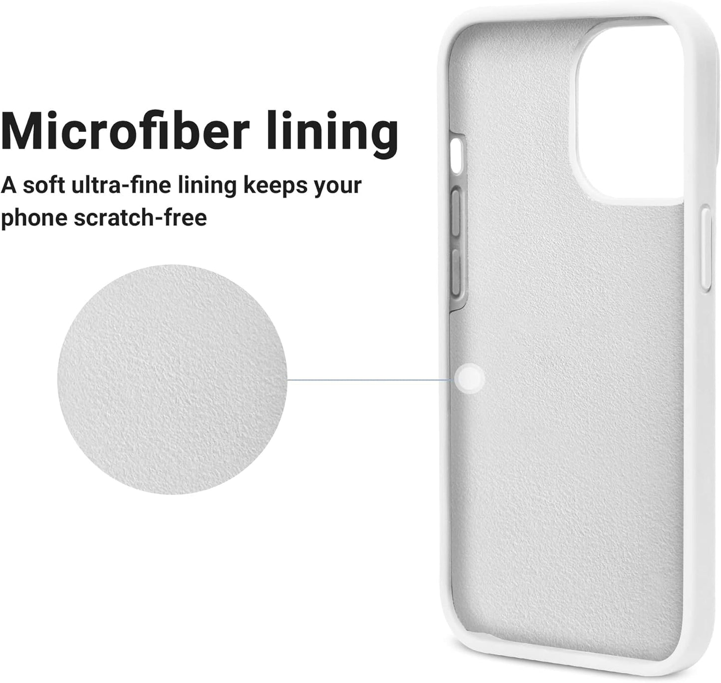 iPhone 14 Pro (6.1 Inch) Case, Liquid Silicone Case, Full Body Protective Cover, Shockproof, Slim Phone Case, Anti - Scratch Soft Microfiber Lining - Mobnizer.com