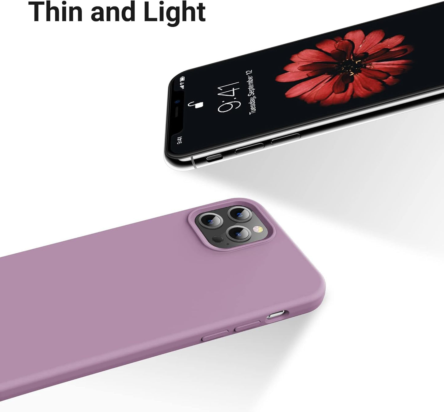 iPhone 14 Pro (6.1 Inch) Case, Liquid Silicone Case, Full Body Protective Cover, Shockproof, Slim Phone Case, Anti - Scratch Soft Microfiber Lining - Mobnizer.com