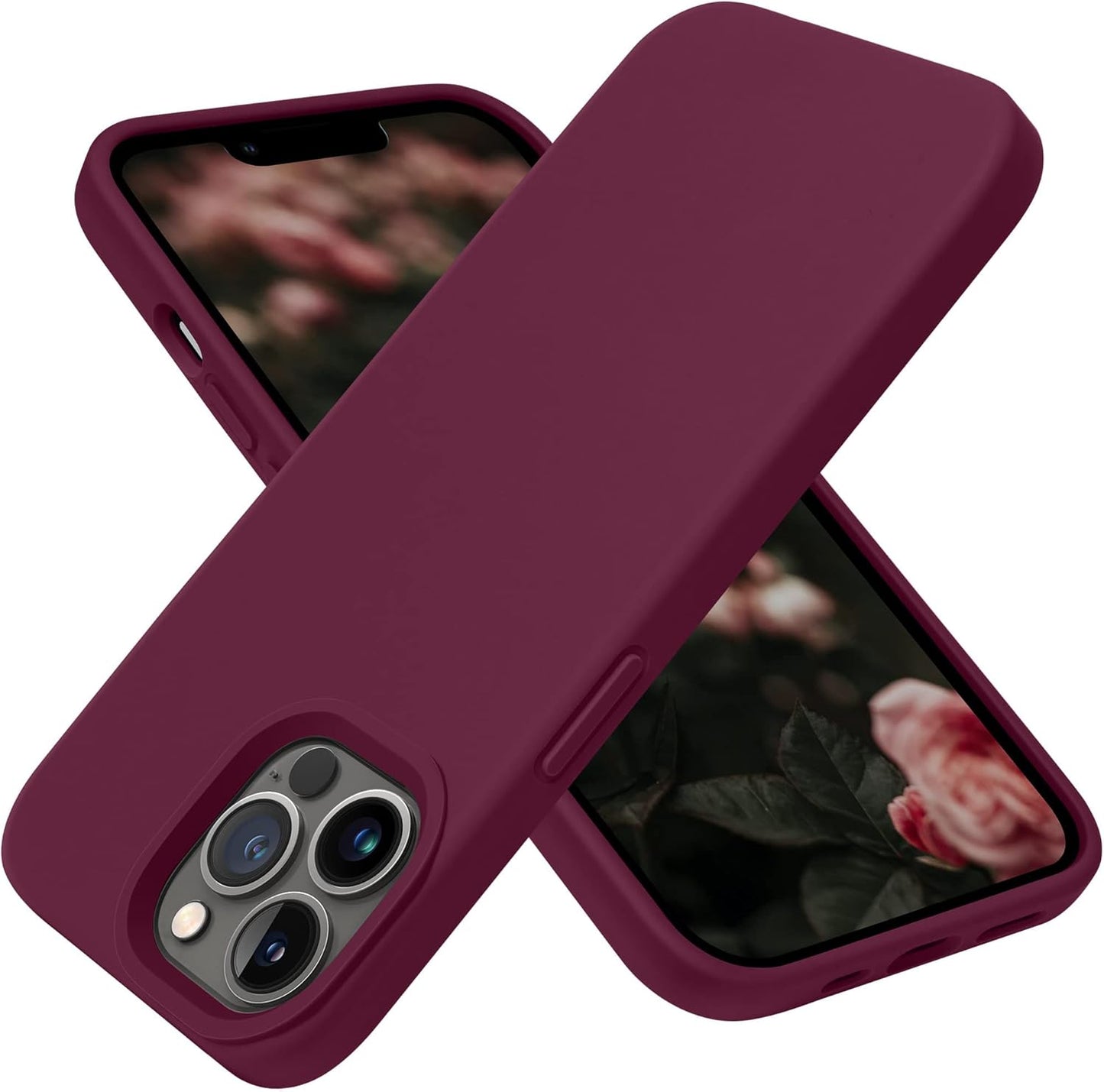 iPhone 14 Pro (6.1 Inch) Case, Liquid Silicone Case, Full Body Protective Cover, Shockproof, Slim Phone Case, Anti - Scratch Soft Microfiber Lining - Mobnizer.com