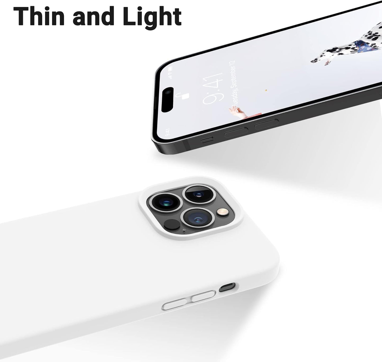 iPhone 14 Pro (6.1 Inch) Case, Liquid Silicone Case, Full Body Protective Cover, Shockproof, Slim Phone Case, Anti - Scratch Soft Microfiber Lining - Mobnizer.com