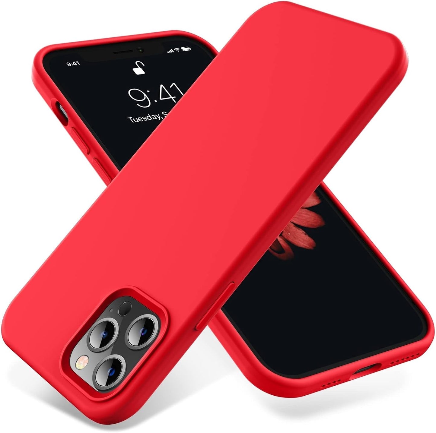 iPhone 14 Pro (6.1 Inch) Case, Liquid Silicone Case, Full Body Protective Cover, Shockproof, Slim Phone Case, Anti - Scratch Soft Microfiber Lining - Mobnizer.com
