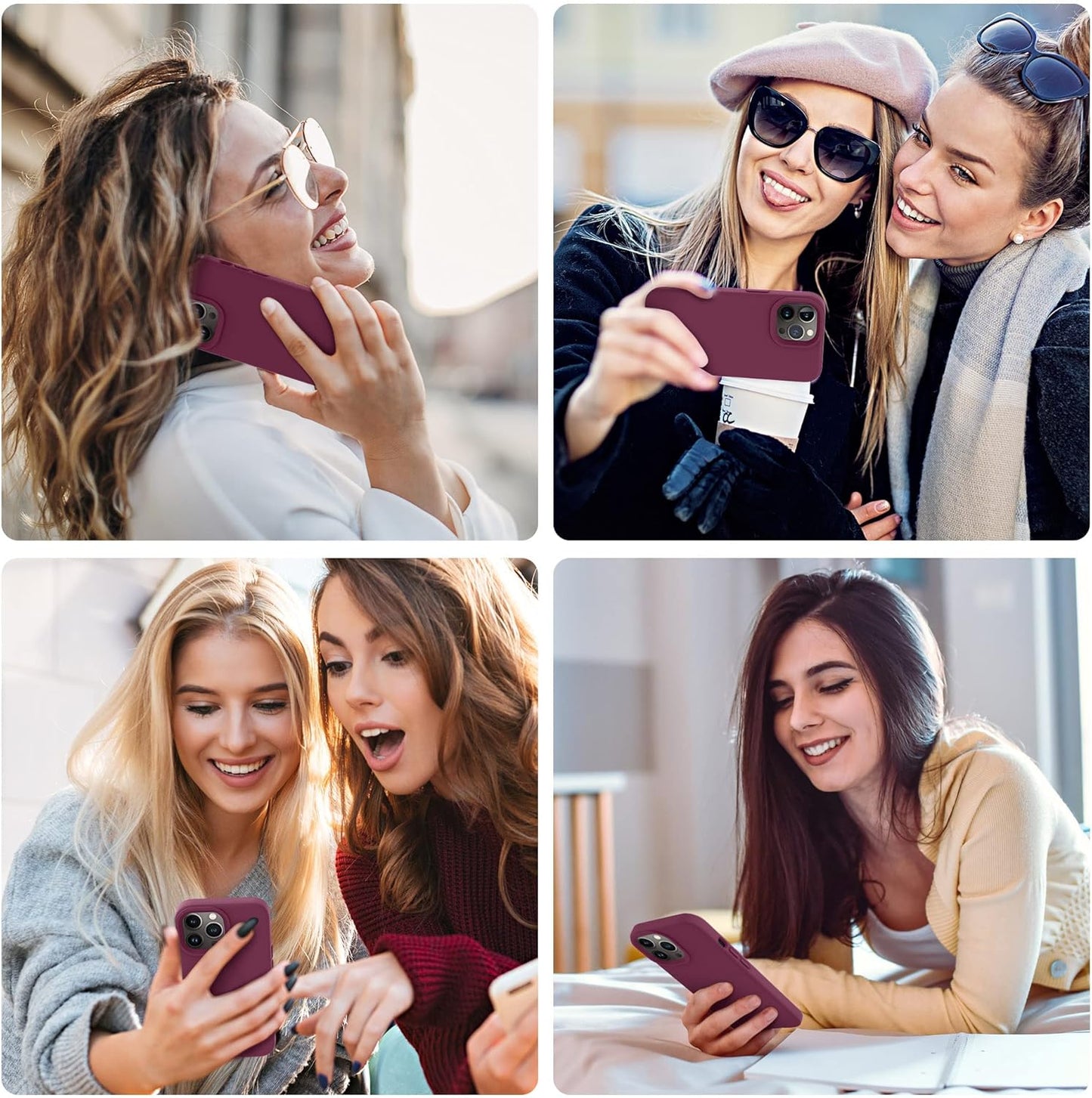 iPhone 14 Pro (6.1 Inch) Case, Liquid Silicone Case, Full Body Protective Cover, Shockproof, Slim Phone Case, Anti - Scratch Soft Microfiber Lining - Mobnizer.com