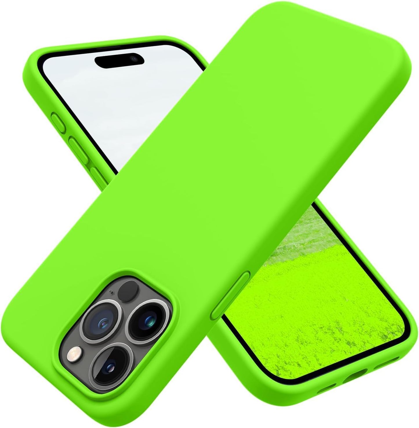 iPhone 14 Pro (6.1 Inch) Case, Liquid Silicone Case, Full Body Protective Cover, Shockproof, Slim Phone Case, Anti - Scratch Soft Microfiber Lining - Mobnizer.com
