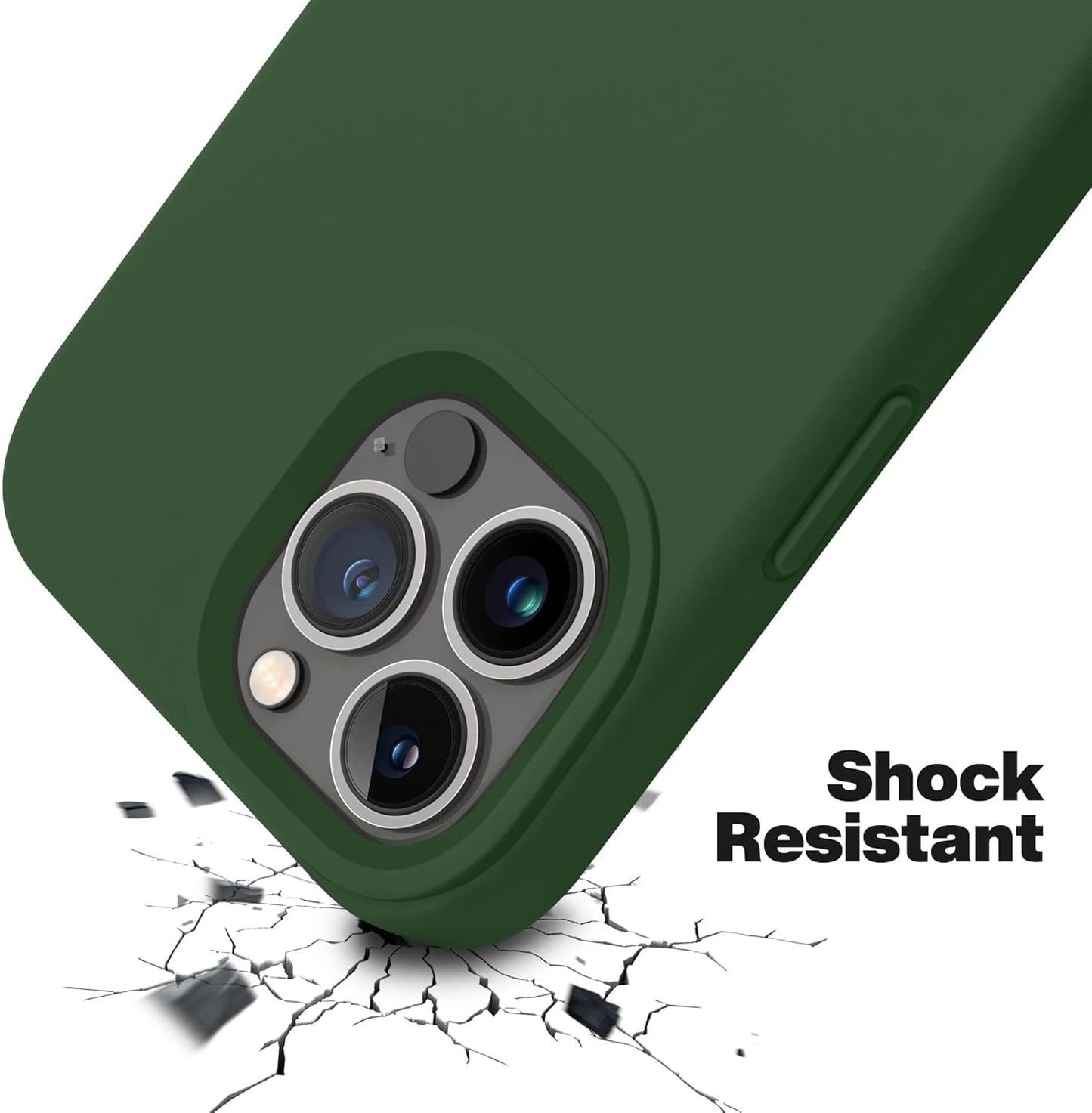 iPhone 14 Pro (6.1 Inch) Case, Liquid Silicone Case, Full Body Protective Cover, Shockproof, Slim Phone Case, Anti - Scratch Soft Microfiber Lining - Mobnizer.com