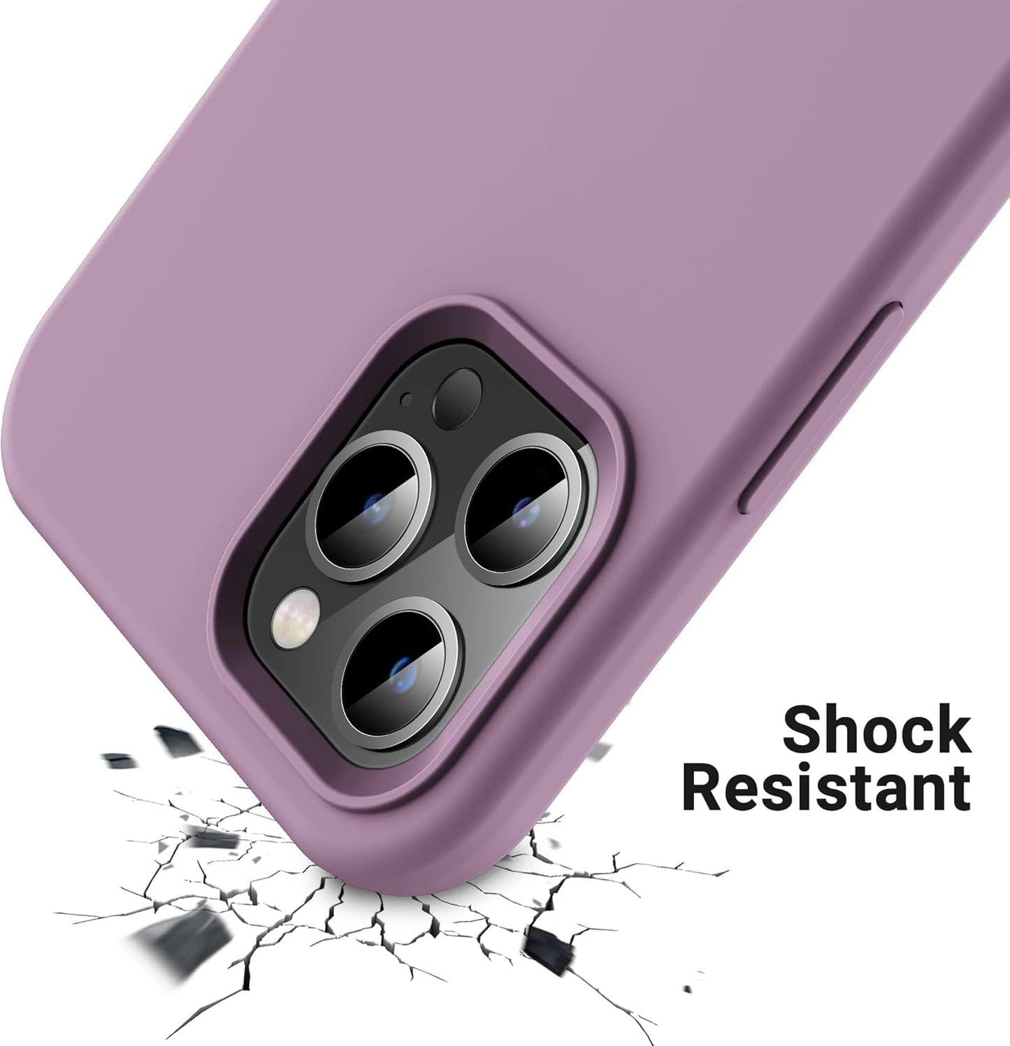 iPhone 14 Pro (6.1 Inch) Case, Liquid Silicone Case, Full Body Protective Cover, Shockproof, Slim Phone Case, Anti - Scratch Soft Microfiber Lining - Mobnizer.com