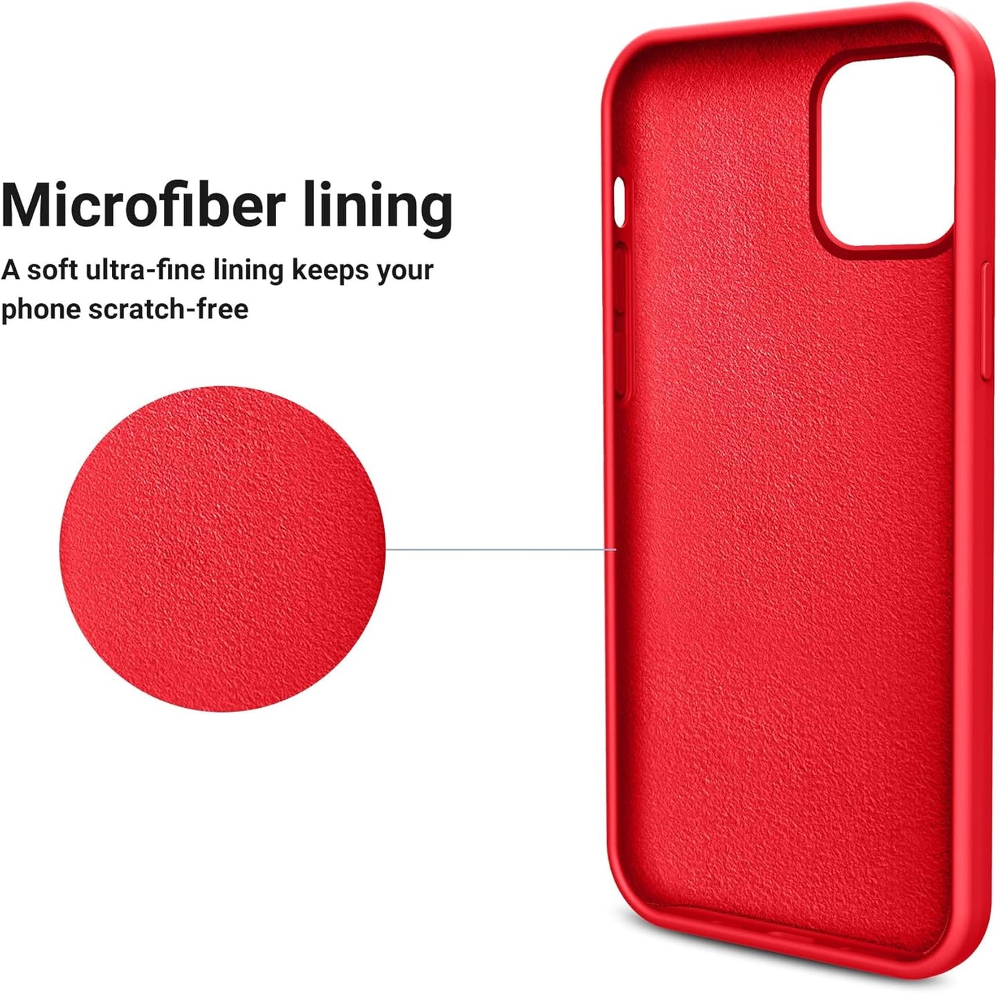iPhone 14 Pro (6.1 Inch) Case, Liquid Silicone Case, Full Body Protective Cover, Shockproof, Slim Phone Case, Anti - Scratch Soft Microfiber Lining - Mobnizer.com