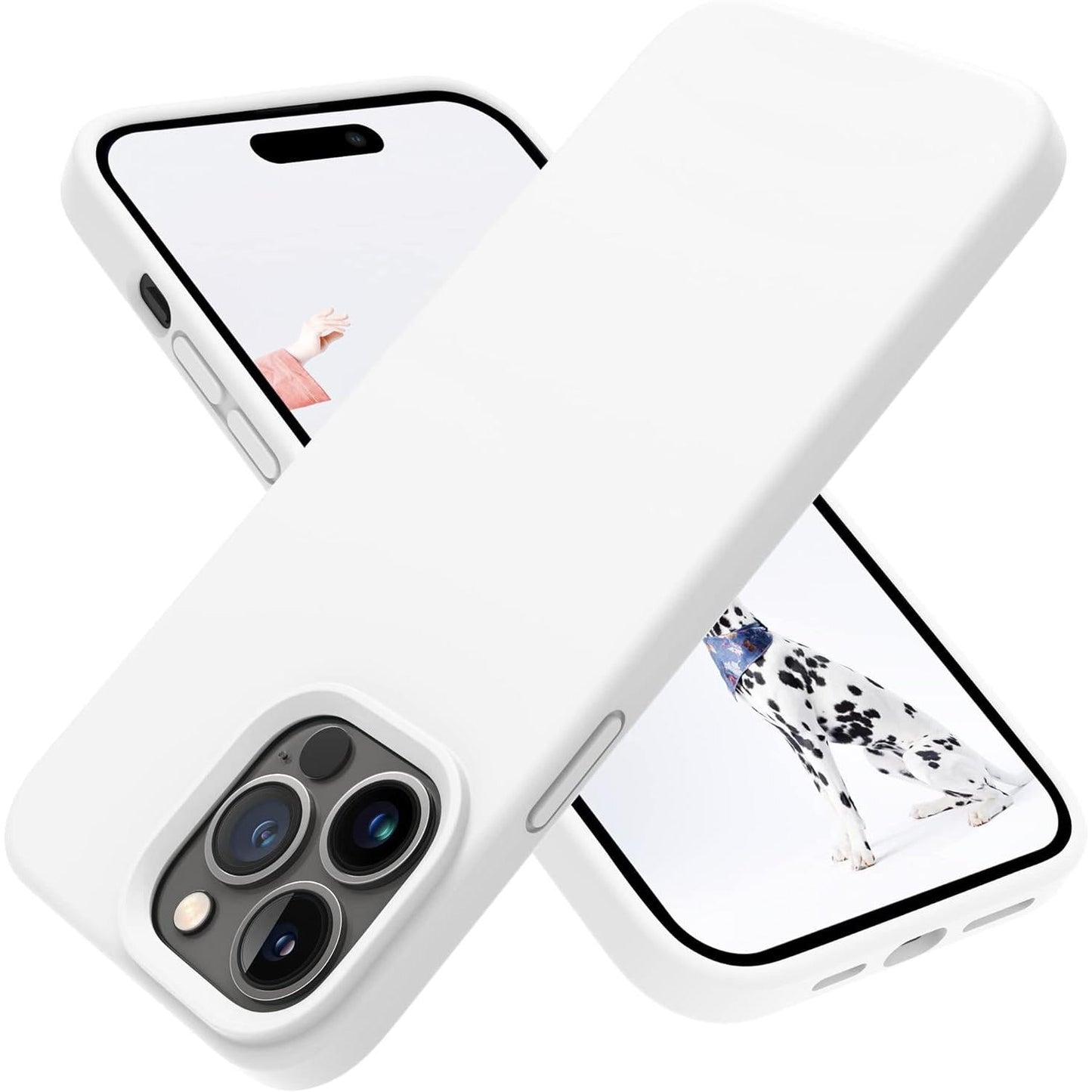 iPhone 14 Pro (6.1 Inch) Case, Liquid Silicone Case, Full Body Protective Cover, Shockproof, Slim Phone Case, Anti - Scratch Soft Microfiber Lining - Mobnizer.com