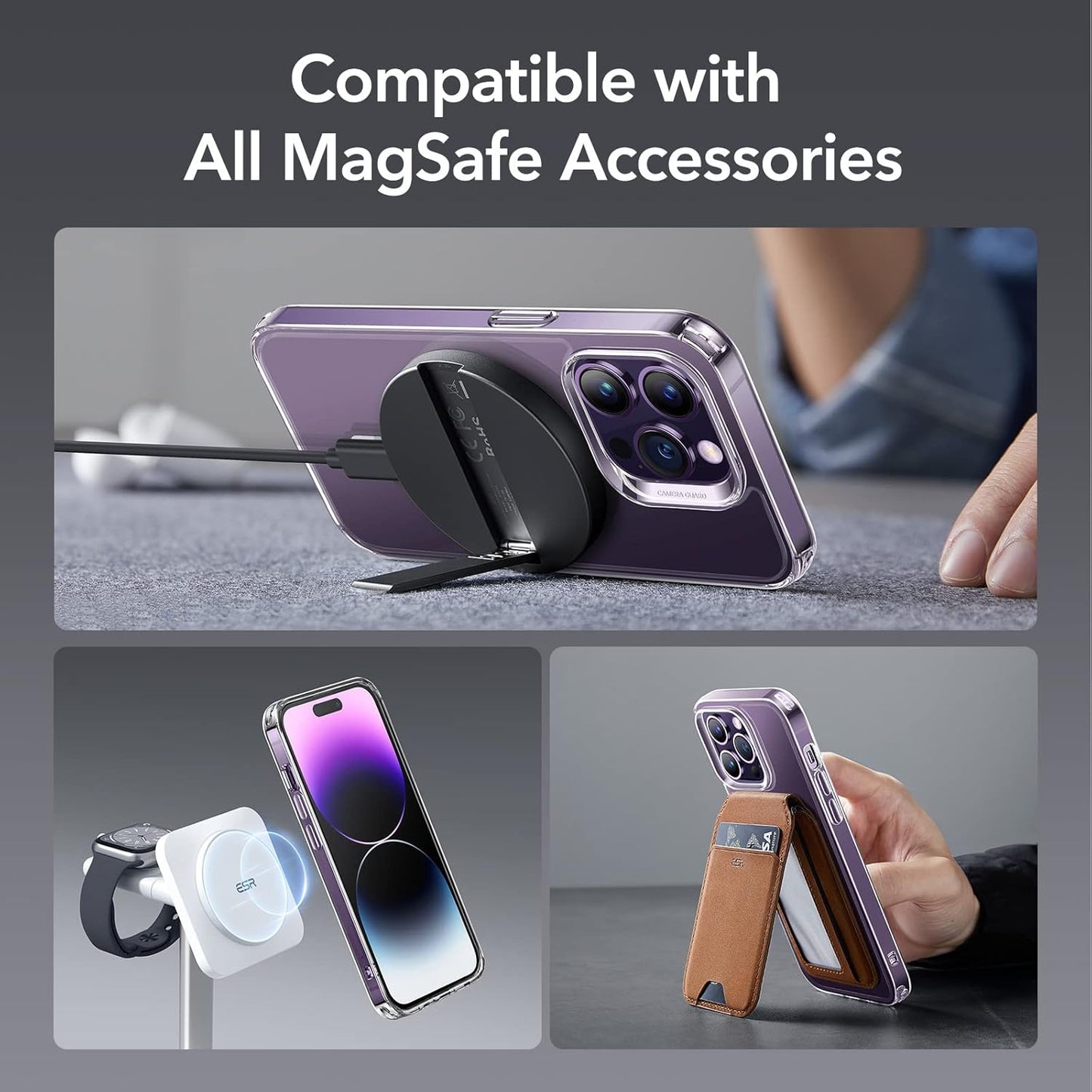 Magnetic Case with MagSafe, Shockproof Military - Grade Protection, Magnetic Phone Clear Case for iPhone 14 Pro Clear - Mobnizer.com