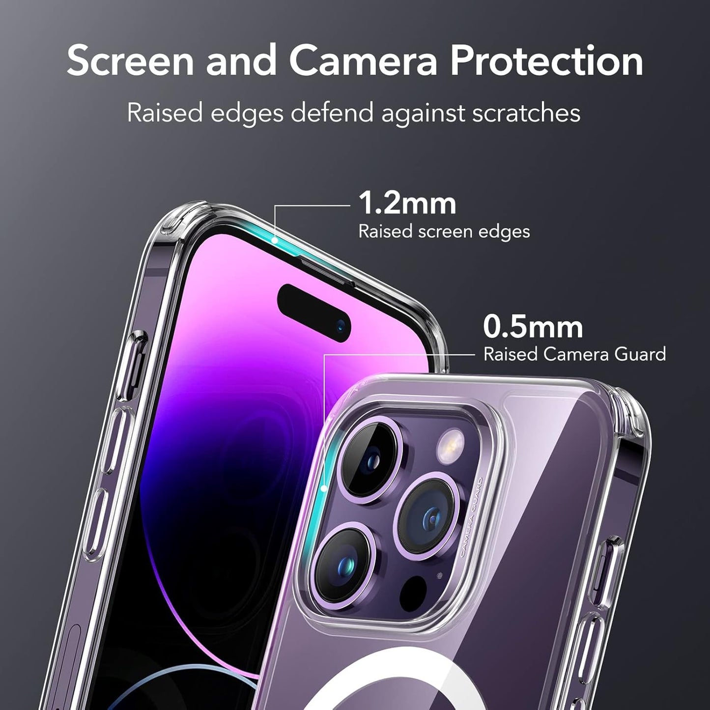 Magnetic Case with MagSafe, Shockproof Military - Grade Protection, Magnetic Phone Clear Case for iPhone 14 Pro Clear - Mobnizer.com