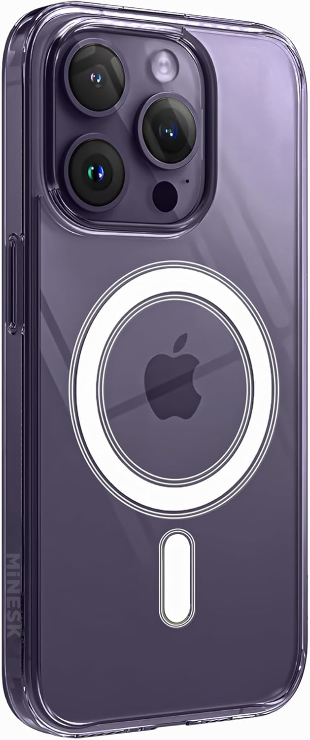 Minesk Clear Case Compatible with Magsafe for iPhone Crystal Clear Material Polycarbonate Back - Mobnizer.com