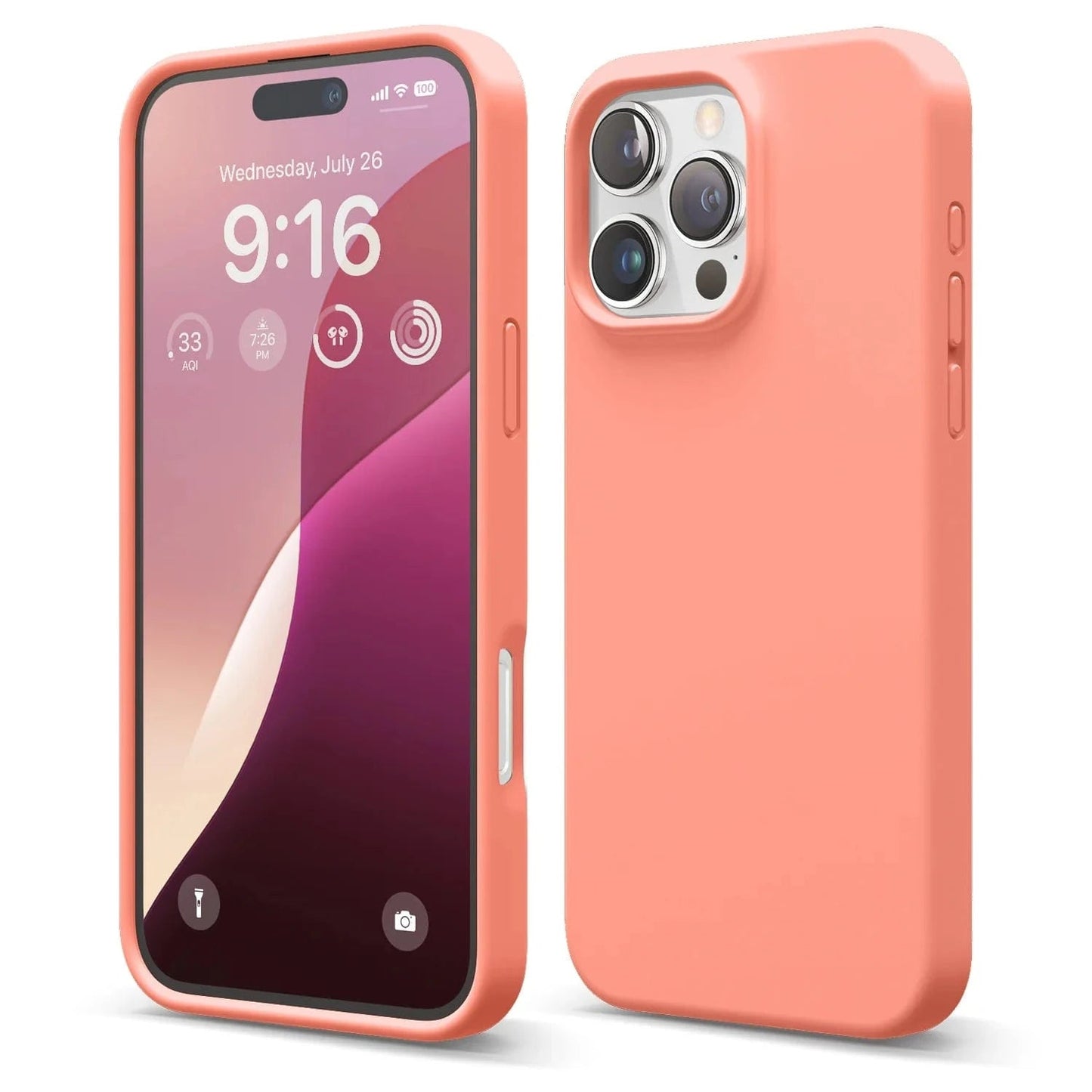 Silicone Case Silky Soft Finish Cover For iPhone 16 Pro Max
