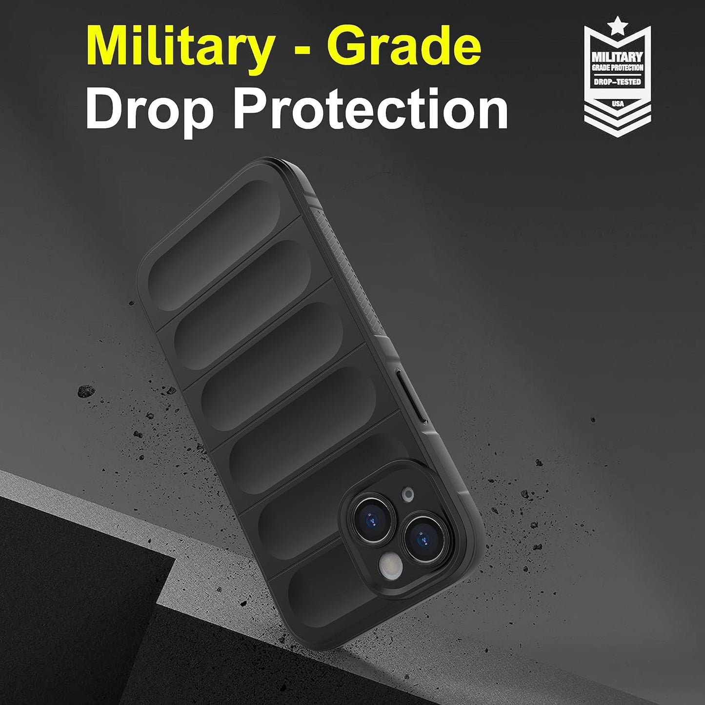 Spigen Back Cover for iPhone Military Grade Protection Shockproof Bumper Black