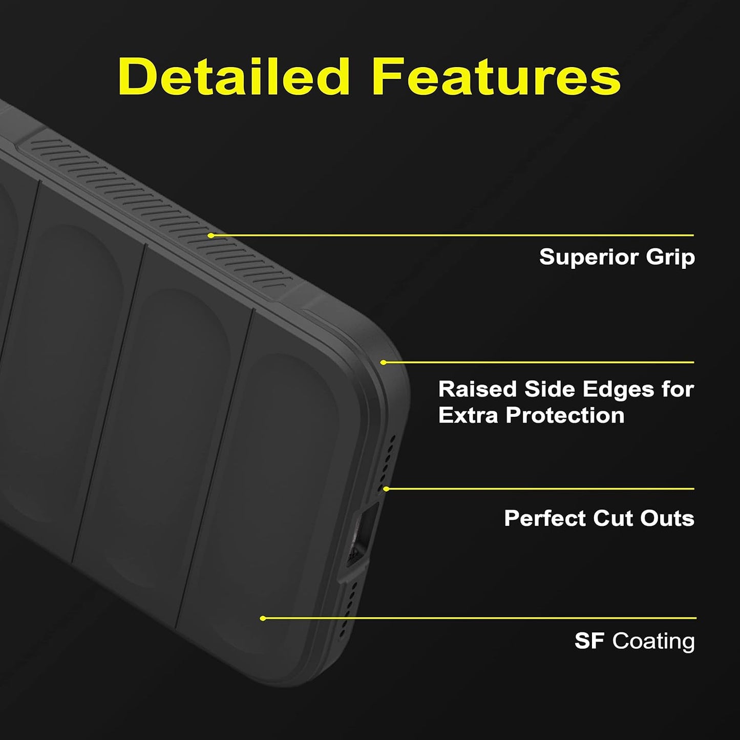Spigen Back Cover for iPhone Military Grade Protection Shockproof Bumper Black