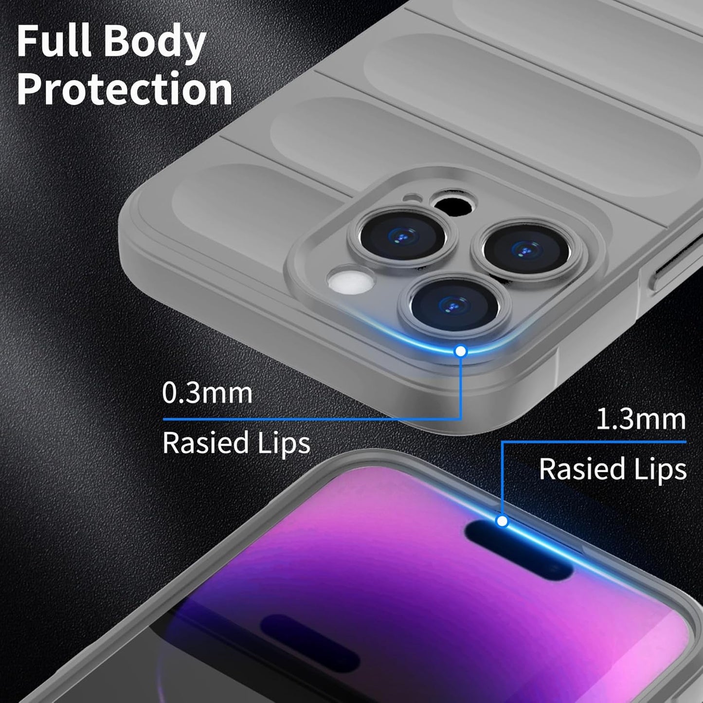 Spigen Back Cover for iPhone Military Grade Protection Shockproof Bumper Gray