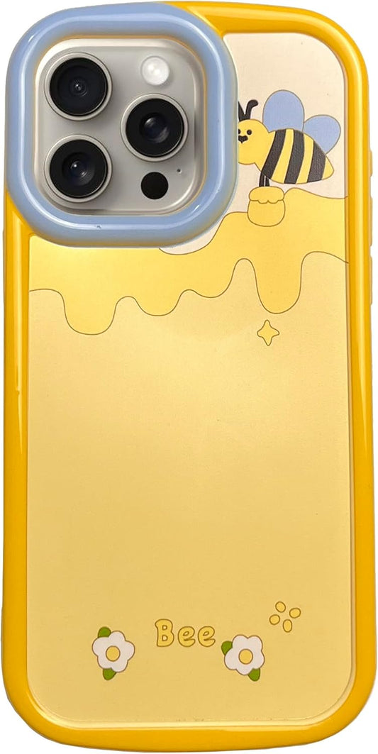 Back Cover Bumper TPU Case Compatiable with Iphone 14 Pro Max Case [Drop Protection, Non - Slip Airbag Design] Printed Case, Soft TPU Shockproof (Yellow) - Mobnizer.com