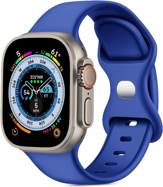 Bands Compatible with Apple Watch Ultra Replacement Soft Silicone Strap for iWatch Ultra/Ultra 2 Series SE SE2 9 8 7 6 5 4 3 2 1
