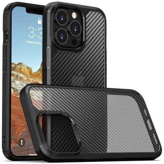 Berlia Carbon Fiber Back Cover iPhone 15 Pro Max Proof Military Grade