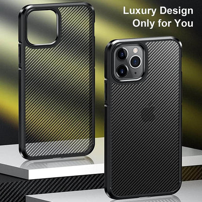 Berlia Carbon Fiber Back Cover iPhone 15 Pro Max Proof Military Grade