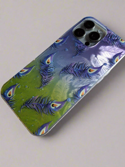 Butterflies Blue Feathers Shell Shockproof Cases for iPhone 16 Pro & Pro Max
