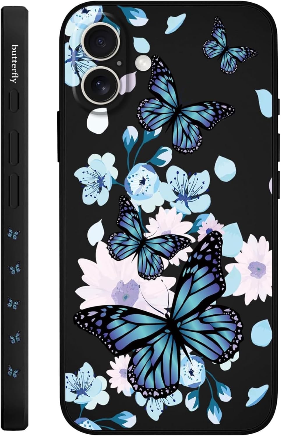 Butterfly for iPhone Case Scratch Resistant Soft Slim Fit Floral for iPhone cover - Mobnizer.com