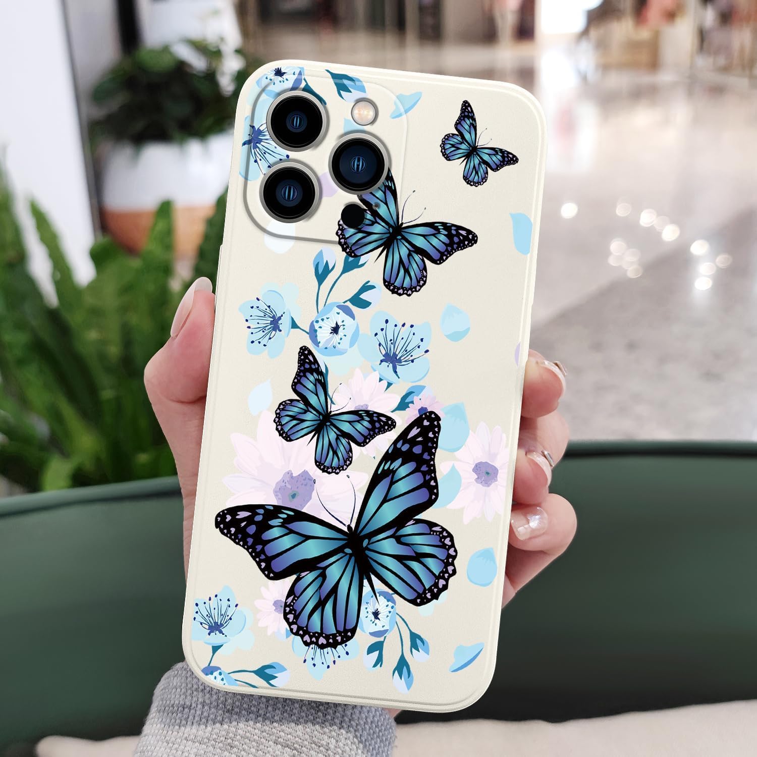 Butterfly for iPhone Case Scratch Resistant Soft Slim Fit Floral for iPhone cover - Mobnizer.com
