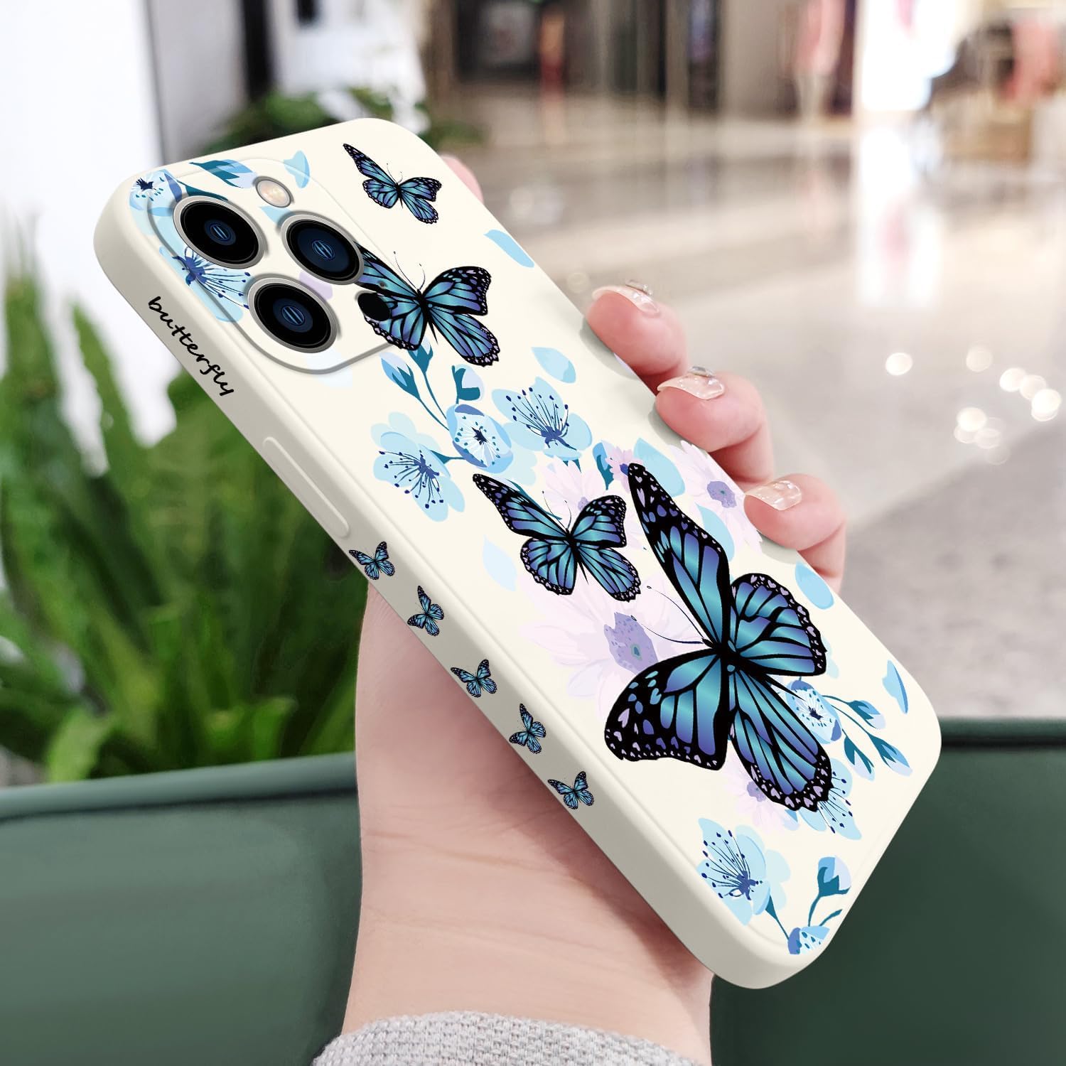 Butterfly for iPhone Case Scratch Resistant Soft Slim Fit Floral for iPhone cover - Mobnizer.com