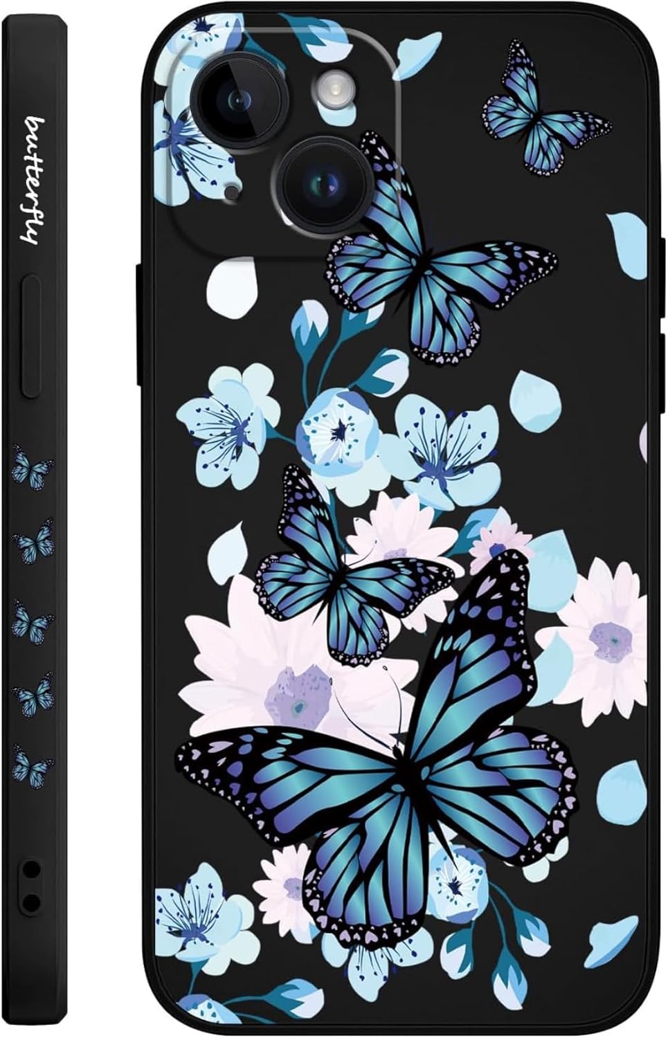 Butterfly for iPhone Case Scratch Resistant Soft Slim Fit Floral for iPhone cover - Mobnizer.com