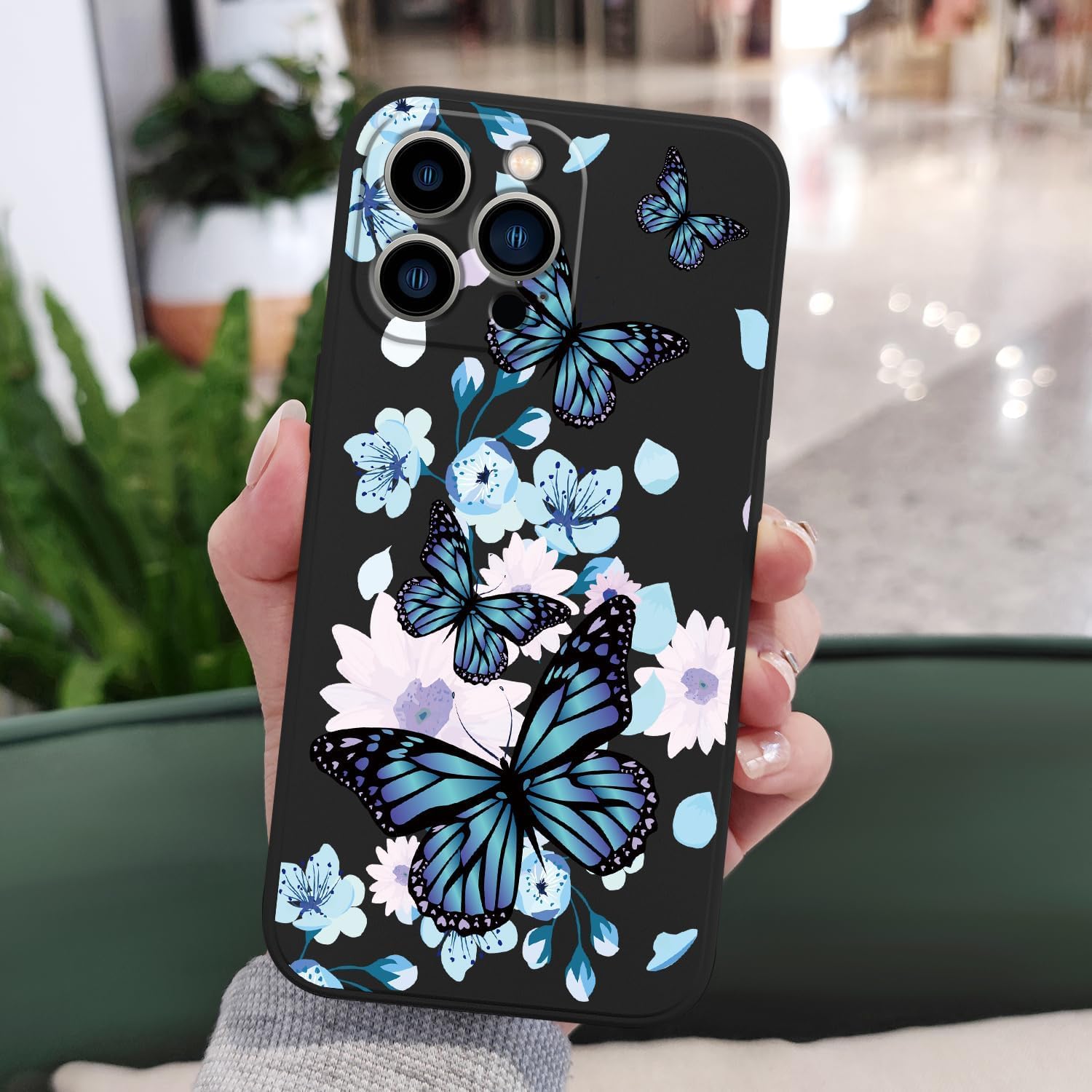 Butterfly for iPhone Case Scratch Resistant Soft Slim Fit Floral for iPhone cover - Mobnizer.com