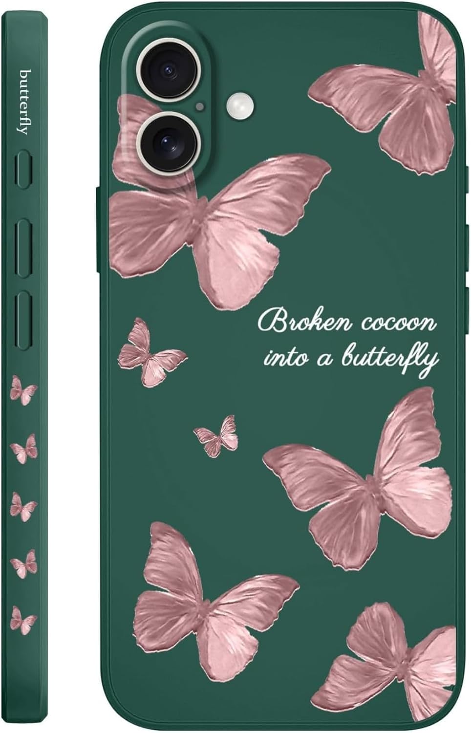 Butterfly for iPhone Case Scratch Resistant Soft Slim Fit Floral for iPhone cover - Mobnizer.com