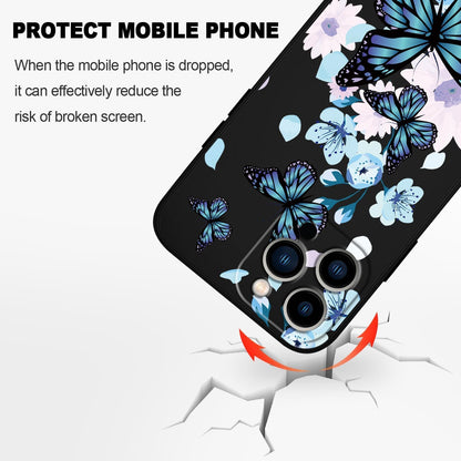 Butterfly for iPhone Case Scratch Resistant Soft Slim Fit Floral for iPhone cover - Mobnizer.com
