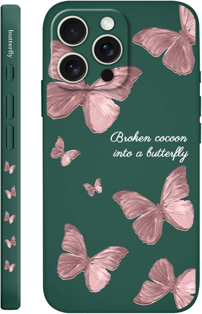 Butterfly for iPhone Case Scratch Resistant Soft Slim Fit Floral for iPhone cover - Mobnizer.com