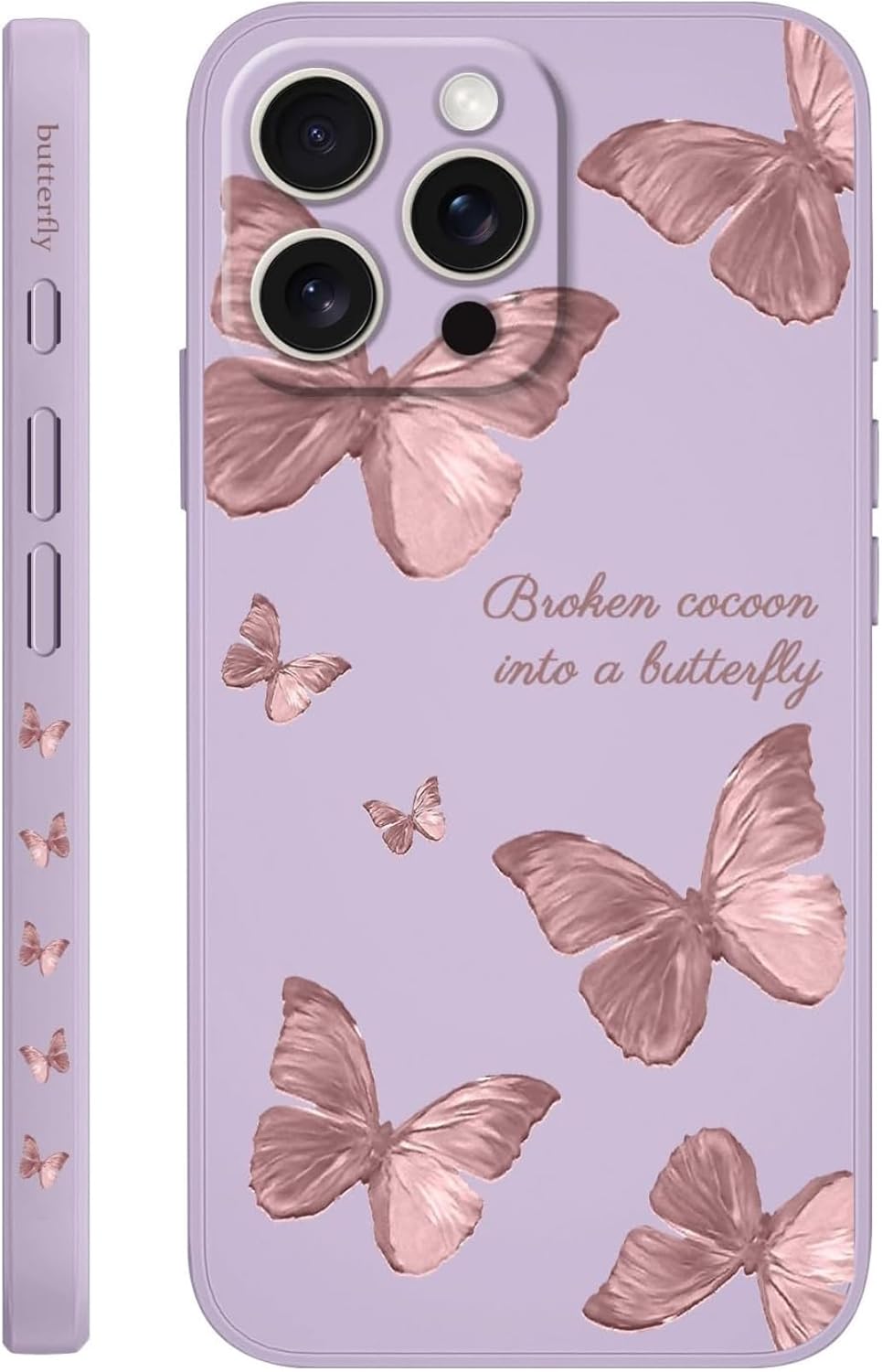 Butterfly for iPhone Case Scratch Resistant Soft Slim Fit Floral for iPhone cover - Mobnizer.com