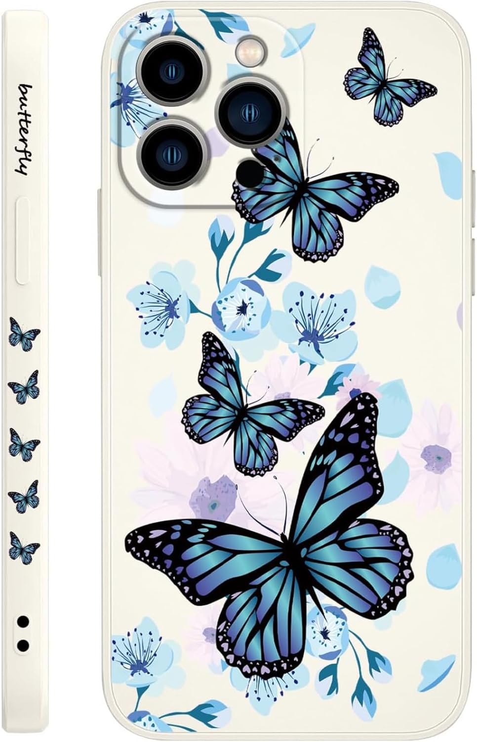 Butterfly for iPhone Case Scratch Resistant Soft Slim Fit Floral for iPhone cover - Mobnizer.com