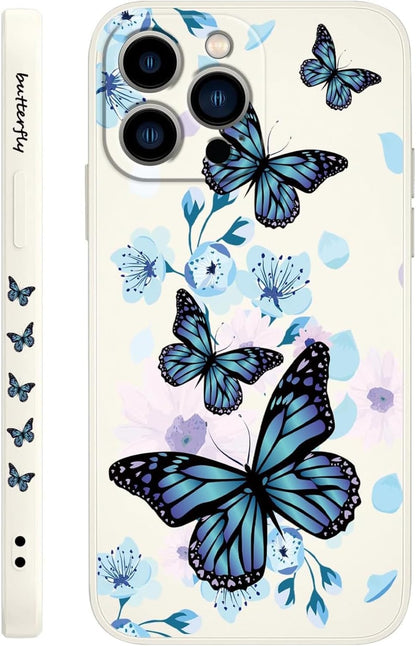 Butterfly for iPhone Case Scratch Resistant Soft Slim Fit Floral for iPhone cover - Mobnizer.com