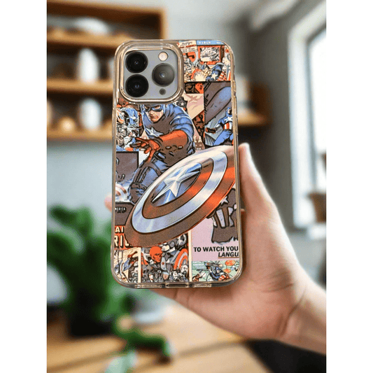 Captain America Slim TPU Printed Case for iPhone 15 Pro Max