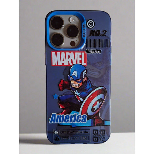 Captain America Solid Durable iPhone 14 Pro Max case Blue