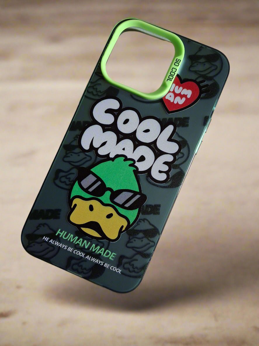 Cool Made Duck Solid Durable iPhone 15 Pro Max case Green