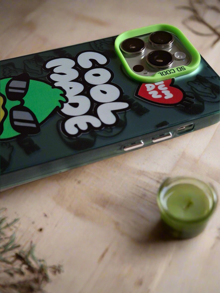Cool Made Duck Solid Durable iPhone 15 Pro Max case Green