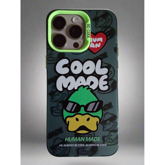Cool Made Duck Solid Durable iPhone 15 Pro Max case Green