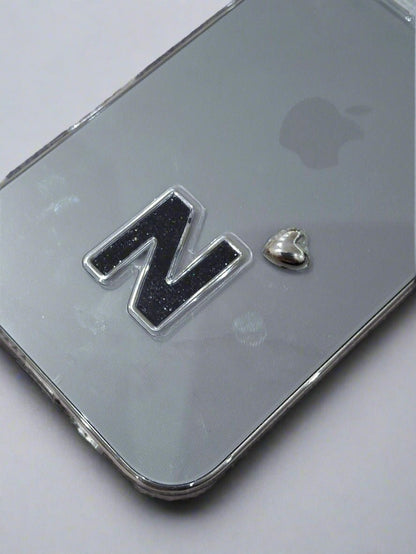 Designer's Collection Tpu Soft Clear Gift Case for iPhone 16 Pro Max Letter & Heart 🖤