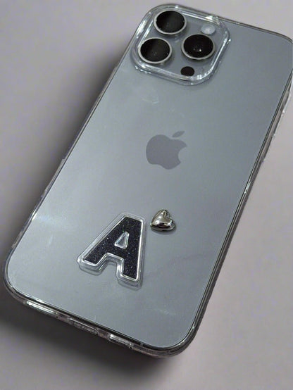 Designer's Collection Tpu Soft Clear Gift Case for iPhone 16 Pro Max Letter & Heart 🖤