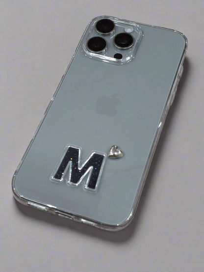 Designer's Collection Tpu Soft Clear Gift Case for iPhone 16 Pro Max Letter & Heart 🖤