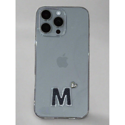 Designer's Collection Tpu Soft Clear Gift Case for iPhone 16 Pro Max Letter & Heart 🖤